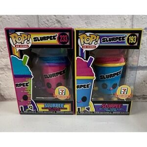 *BRAND NEW* Lot of 2 Funko Pop Ad Icons Slurpee 7-11 Exclusive Neon 193 233